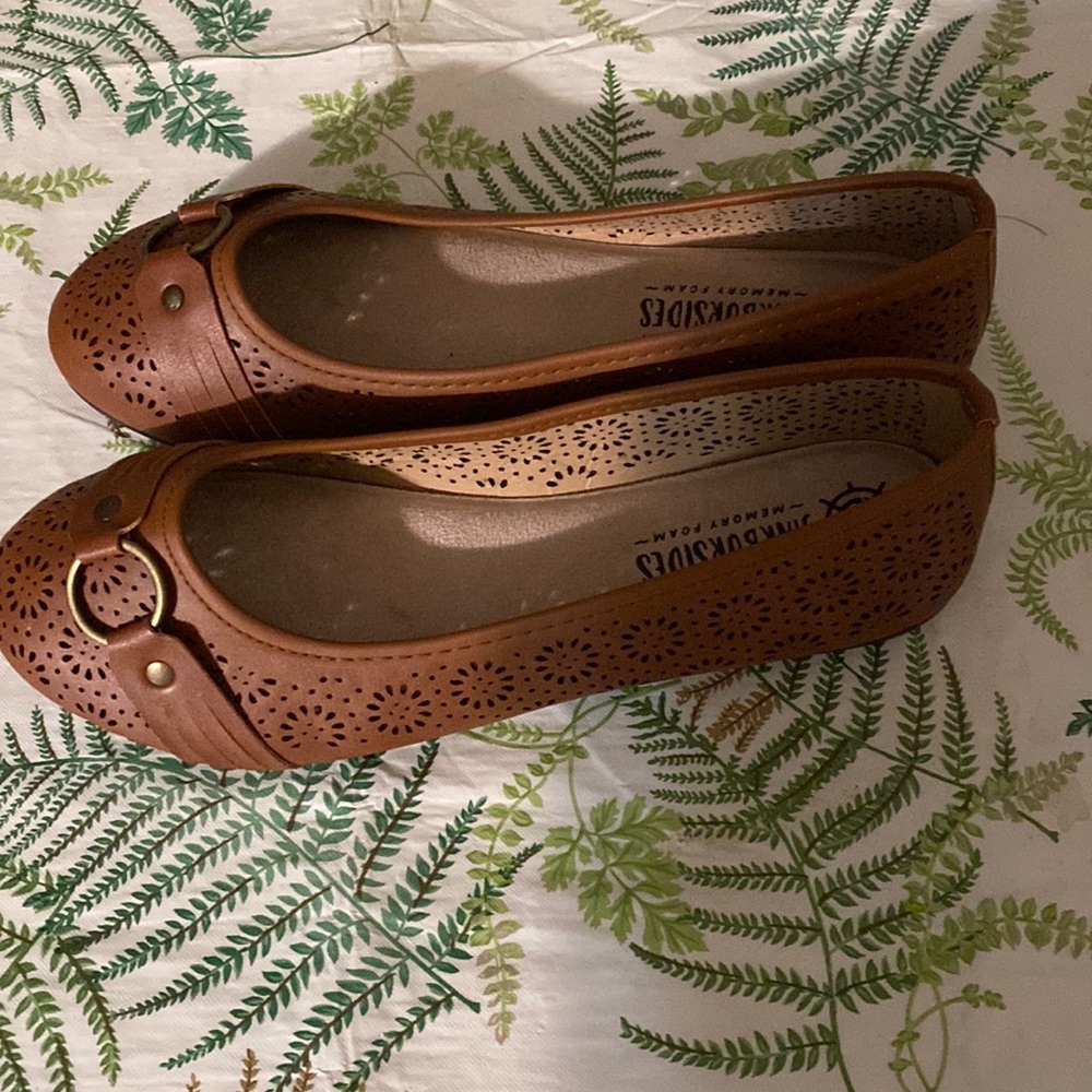 Harborsides Women's Giovana Ballerina Flats round toe shoes size 7 brown - Picture 2 of 5